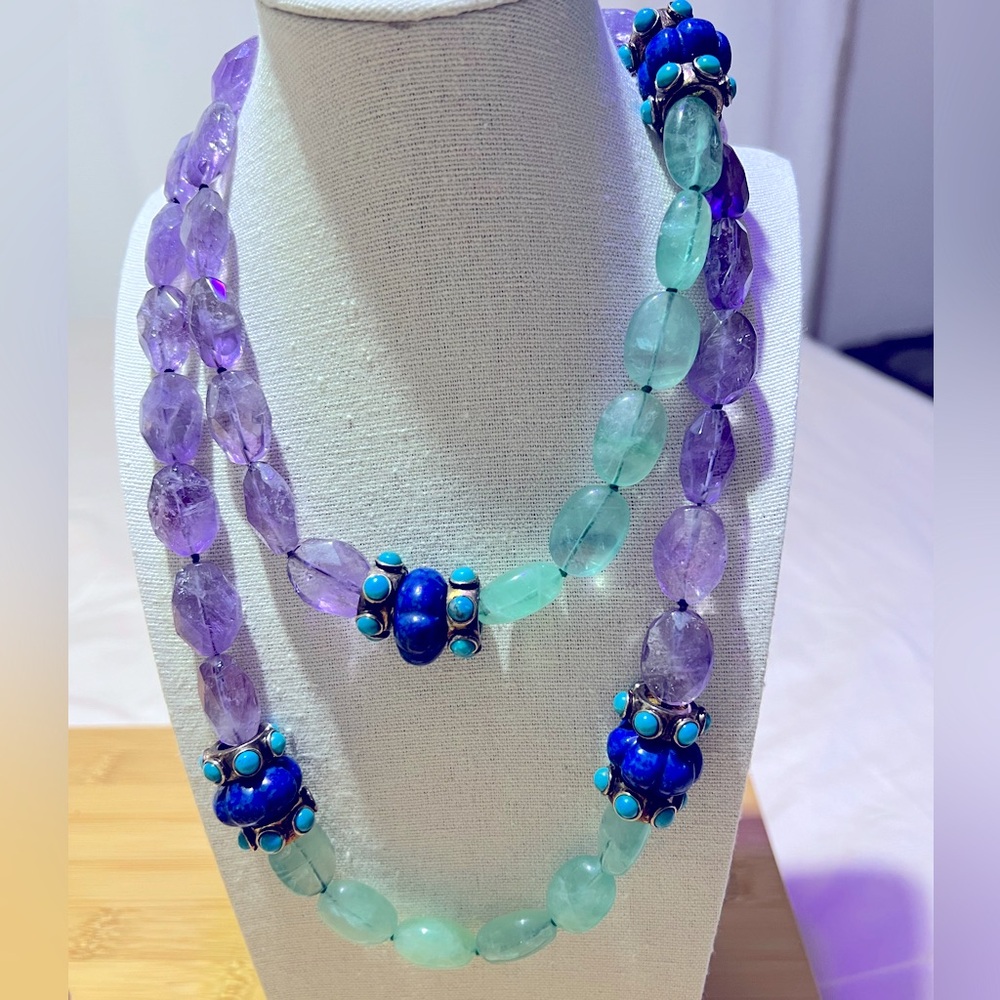 Gym stones long necklace